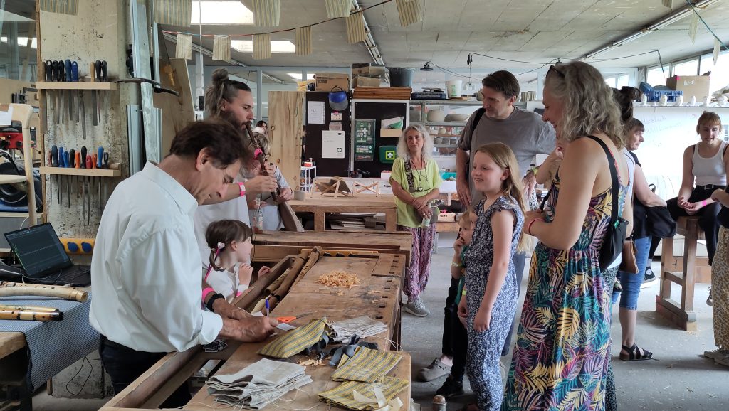 Holzflöten Vorführung