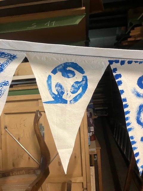 Textilwerkstatt bedruckte Wimpel