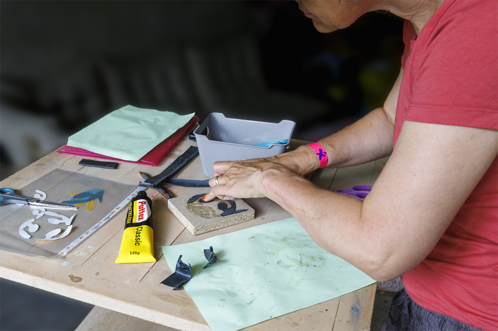 Textilwerkstatt Herstellung von Stempeln