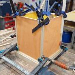 Bespannung der japanischen Papierstehlampe