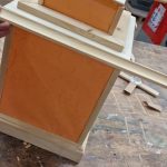 Außenaufbau der japanischen Papierstehlampe