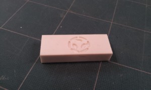 Der fertige Werkstück - unser GarageLab Logo